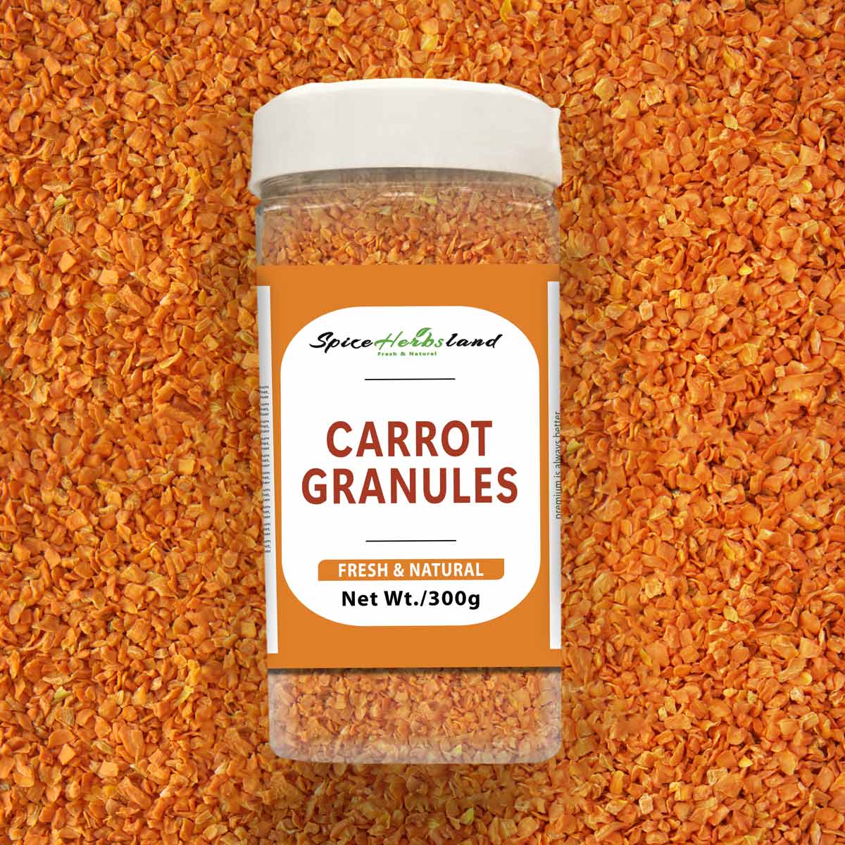 Carrot granules 10*10 mm